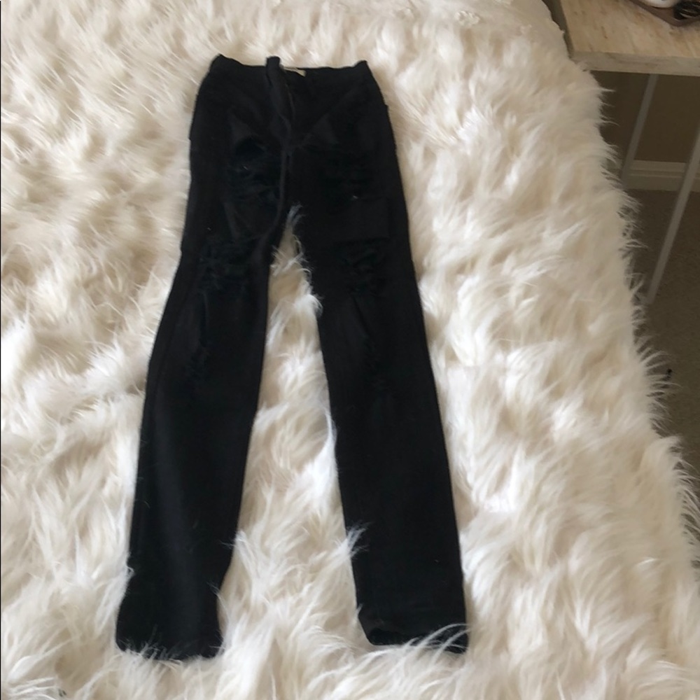 black distressed jeans size 1